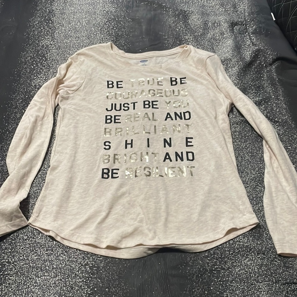 Old navy long sleeve t shirt girls size L (10-12)